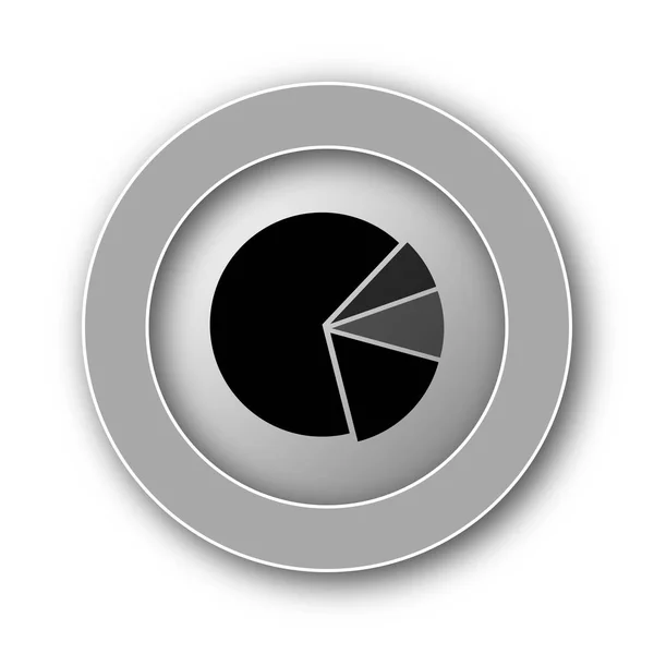 Chart Pie Icon Internet Button White Background — Stock Photo, Image