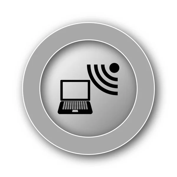 Wireless laptop icon — Stock Photo, Image