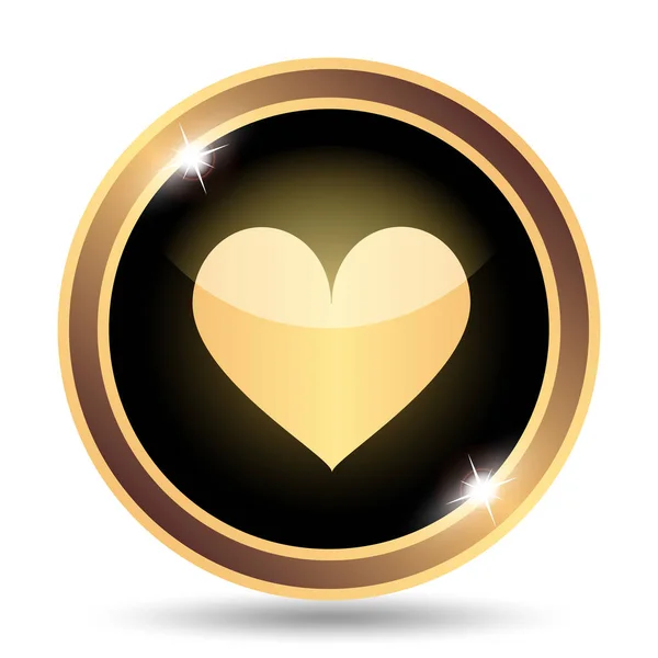 Heart Icon Internet Button White Background — Stock Photo, Image