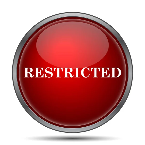 Ikonen Restricted Internet Knappen Vit Bakgrund — Stockfoto