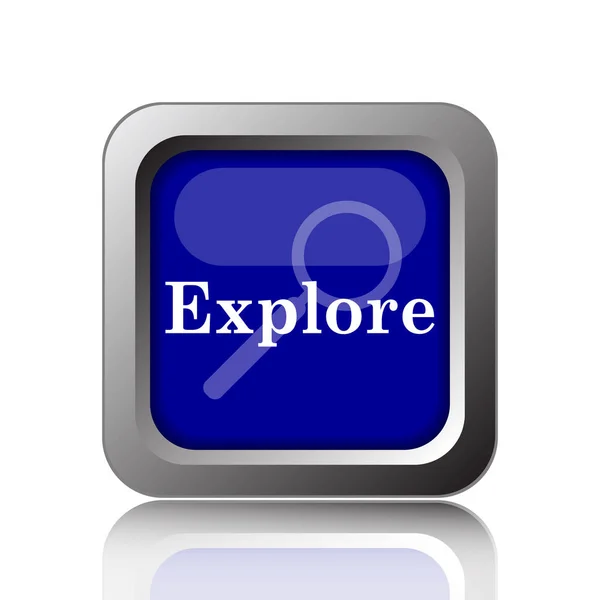 Explore Icon Internet Button White Background — Stock Photo, Image