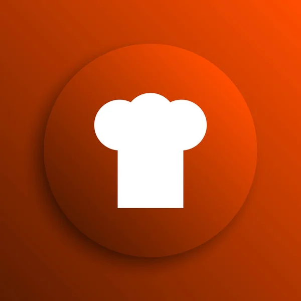 Εικονίδιο Του Σεφ Κουμπί Internet Πορτοκαλί Backgroun — Φωτογραφία Αρχείου