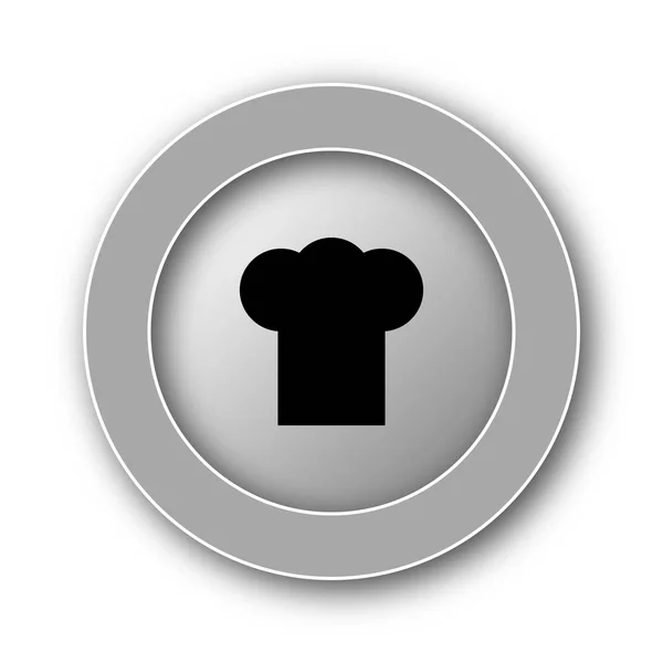 Chef Icon Internet Button White Background — Stock Photo, Image