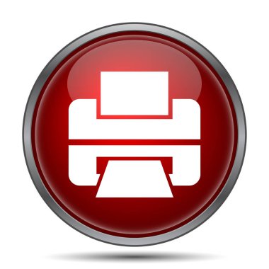 Yazıcı simgesi. Beyaz arka plan üzerinde Internet düğmesi