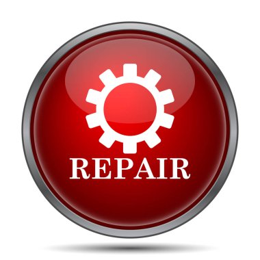 Onarım simgesi. Beyaz arka plan üzerinde Internet düğmesi