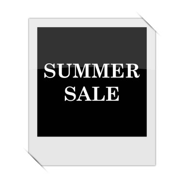 Yaz satış simge içinde beyaz adam fotoğrafı