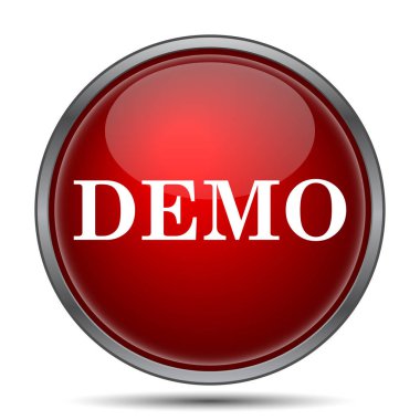 Demo simgesi. Beyaz arka plan üzerinde Internet düğmesi