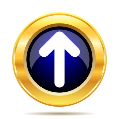 Yukarı ok simgesi. Beyaz arka plan üzerinde Internet düğmesi