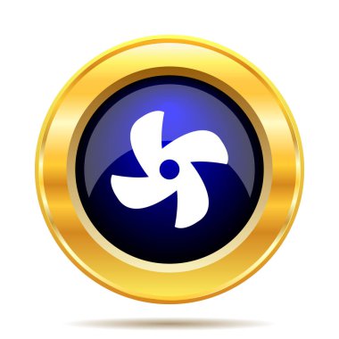 Fan simge. Beyaz arka plan üzerinde Internet düğmesi