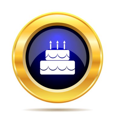 Pasta simgesi. Beyaz arka plan üzerinde Internet düğmesi