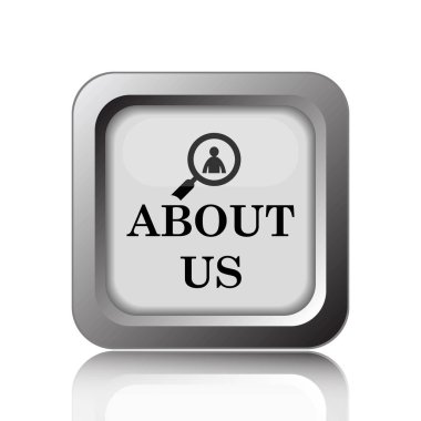 Hakkımızda simgesi. Beyaz arka plan üzerinde Internet düğmesi