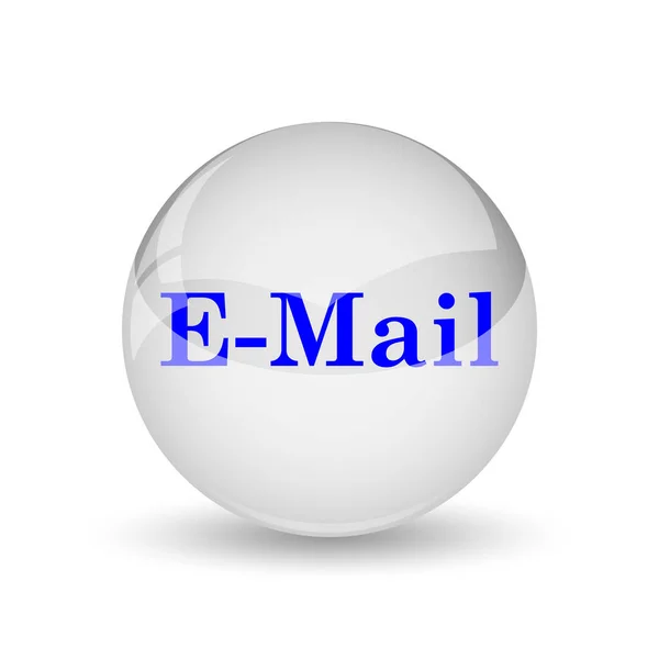 Ícone Mail Botão Internet Fundo Branco — Fotografia de Stock