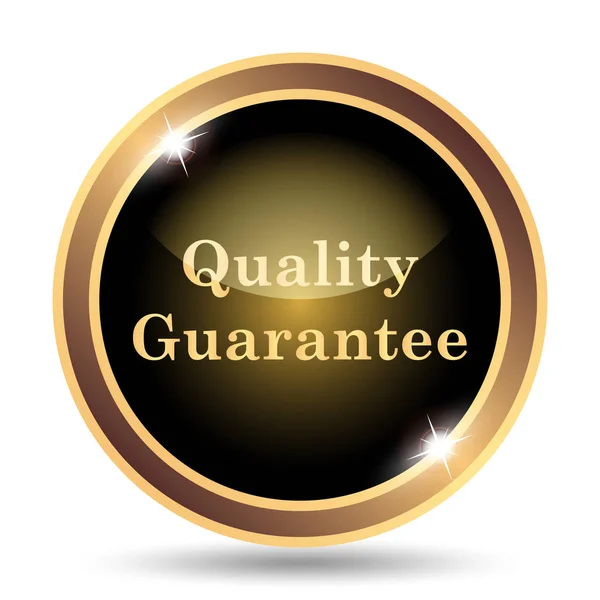 Qualitätsgarantie Symbol Internet Taste Auf Weißem Hintergrund — Stockfoto