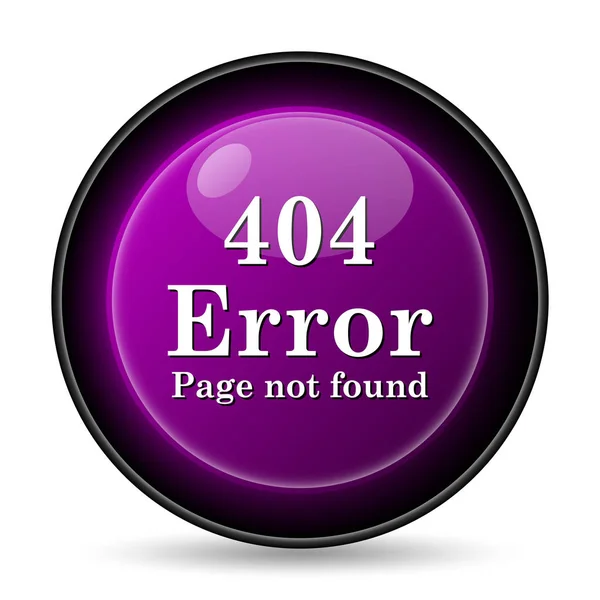 Icône Erreur 404 Bouton Internet Sur Fond Blanc — Photo