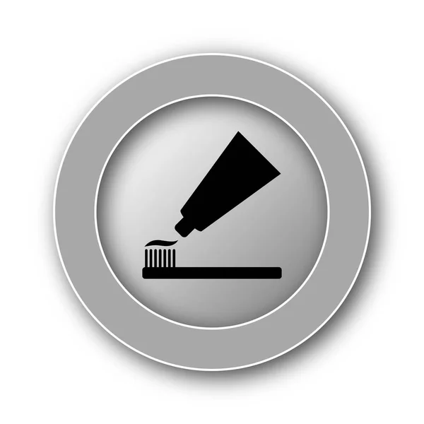 Tooth paste and brush icon — Stock Photo, Image