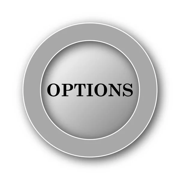 オプション アイコン 白い背景の上のインター ネット ボタン — ストック写真