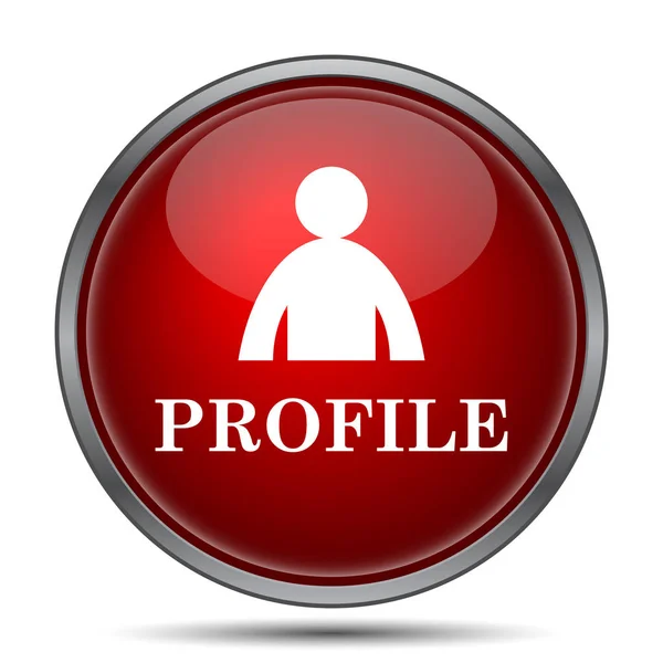 Profile Icon Internet Button White Background — Stock Photo, Image