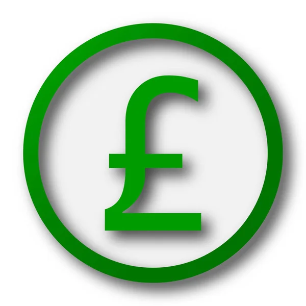 Pound Icon Internet Button White Background — Stock Photo, Image