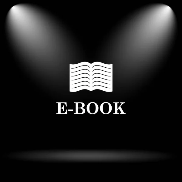 Book Symbol Internet Taste Auf Schwarzem Hintergrund — Stockfoto