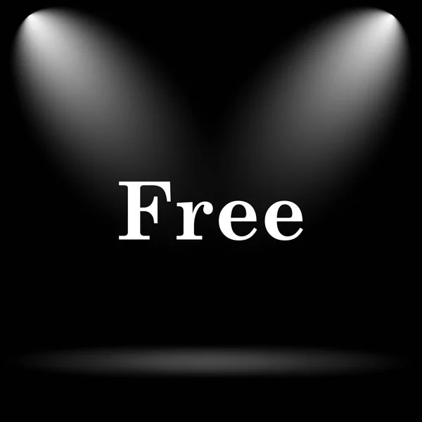Ücretsiz Simgesi Siyah Arka Plan Üzerine Internet Düğmesi — Stok fotoğraf