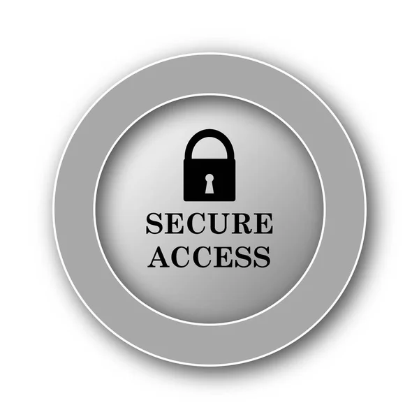 Εικονίδιο Ασφαλούς Πρόσβασης Κουμπί Internet Άσπρο Φόντο — Φωτογραφία Αρχείου