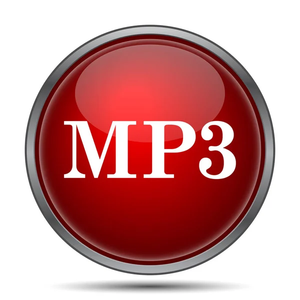 Mp3 のアイコン 白い背景の上のインター ネット ボタン — ストック写真