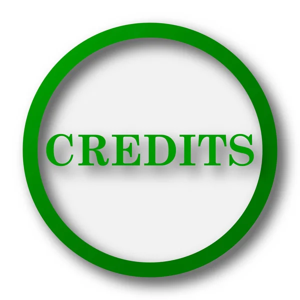 Ikona Kredyty Przycisk Internet Białym Tle — Zdjęcie stockowe