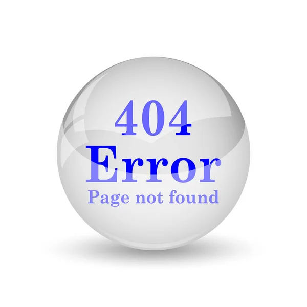Icône Erreur 404 Bouton Internet Sur Fond Blanc — Photo