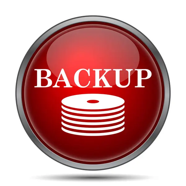 Icona Backup Pulsante Internet Sfondo Bianco — Foto Stock