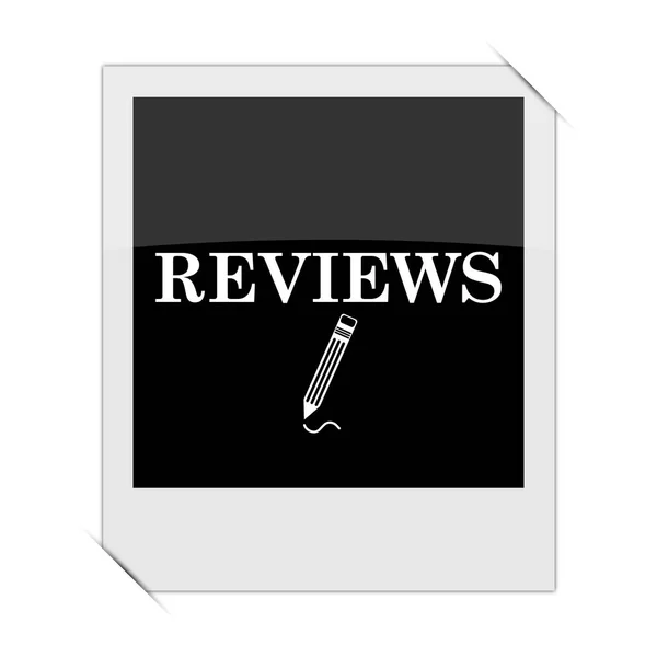 Reviews Icon Photo White Backgroun — Stock Photo, Image