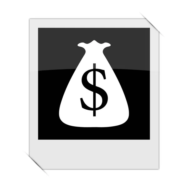 Ícone saco dólar — Fotografia de Stock
