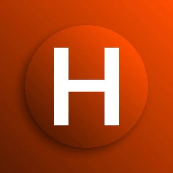 Krankenhaus Ikone Internet Taste Auf Orangefarbenem Hintergrund — Stockfoto