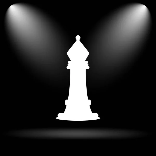 Chess Icon Internet Button Black Background — Stock Photo, Image