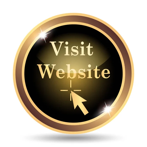 Visit Website Icon Internet Button White Background — Stock Photo, Image