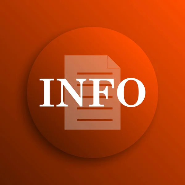 Εικονίδιο Πληροφοριών Κουμπί Internet Πορτοκαλί Backgroun — Φωτογραφία Αρχείου