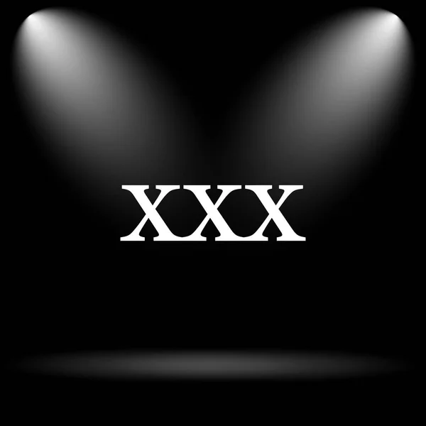 Xxx Symbol Internet Taste Auf Schwarzem Hintergrund — Stockfoto