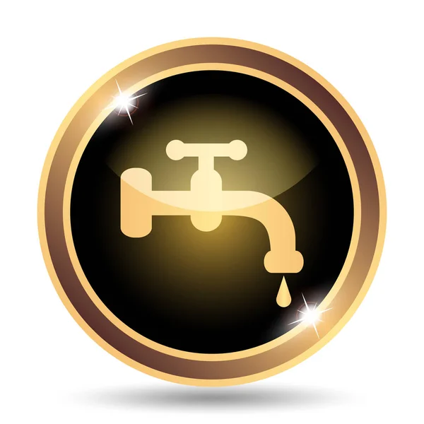 Water Tap Icon Internet Button White Background — Stock Photo, Image