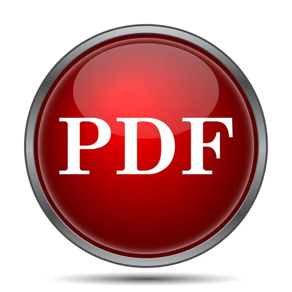 Icona Pdf Pulsante Internet Sfondo Bianco — Foto Stock