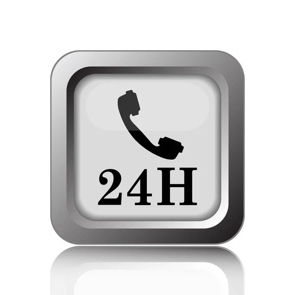 Ícone do telefone 24H — Fotografia de Stock