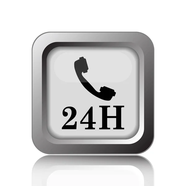 24h telefoonpictogram — Stockfoto