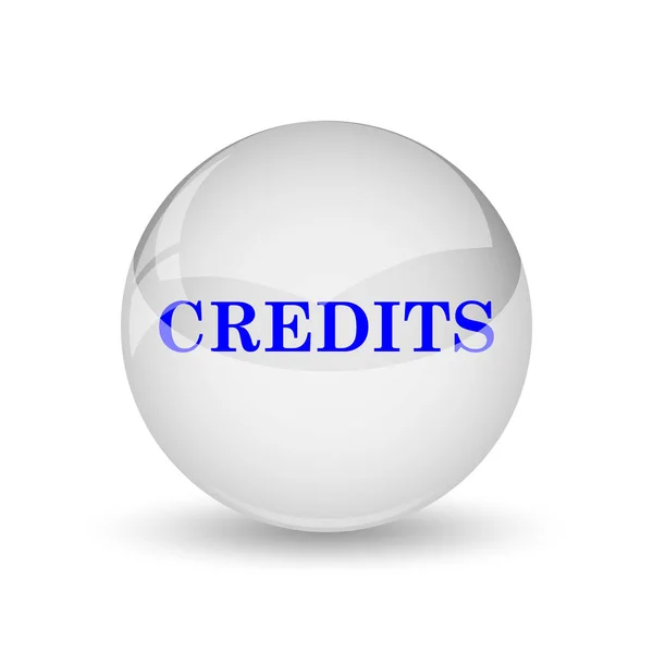 Kredi Simgesi Beyaz Arka Plan Üzerinde Internet Düğmesi — Stok fotoğraf