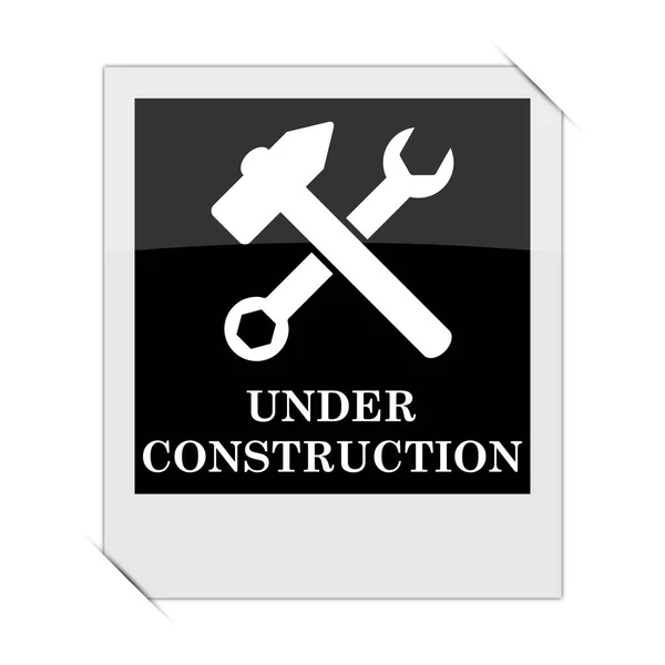 Sob ícone de construção — Fotografia de Stock