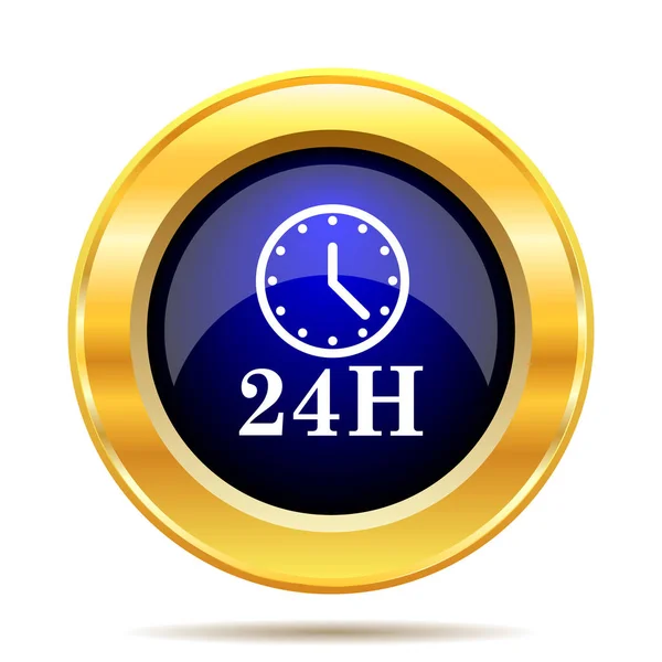 24H Symbol Internet Taste Auf Weißem Hintergrund — Stockfoto