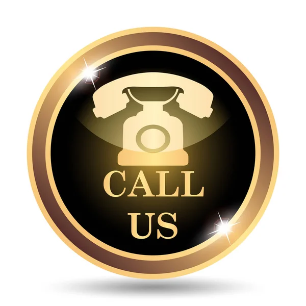 Call us icon. Internet button on white background