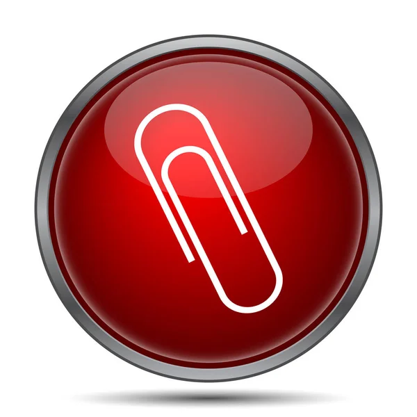 Paperclip Icon Internet Button White Background — Stock Photo, Image