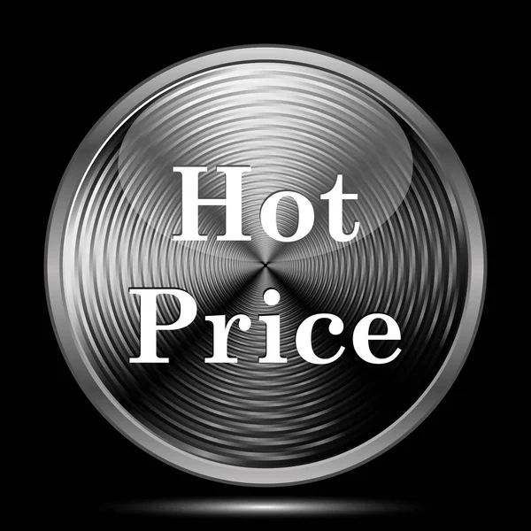 Hot Price Icon Internet Button Black Background — Stock Photo, Image