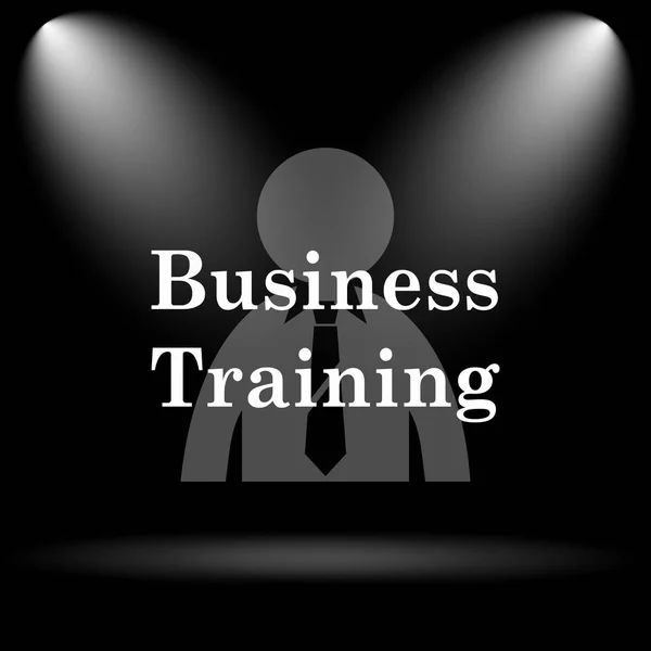 Business Training Icon Internet Button Black Background — Stock Photo, Image