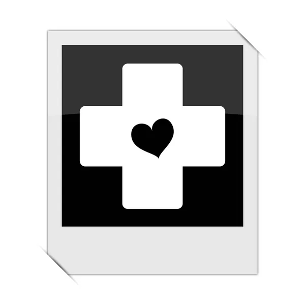 Kalp simgesi ile çapraz — Stok fotoğraf