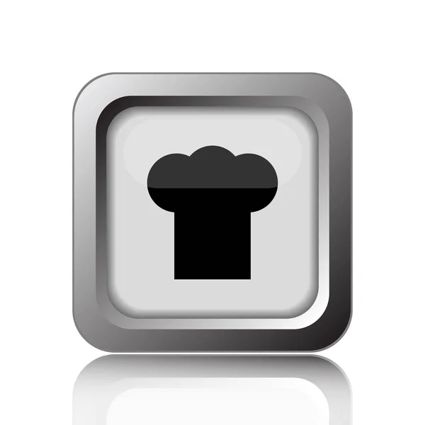 Chef Icon Internet Button White Background — Stock Photo, Image