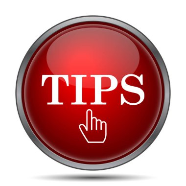 İpuçları simgesi. Beyaz arka plan üzerinde Internet düğmesi